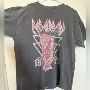 Altar'd State Charcoal Def Leppard Tee